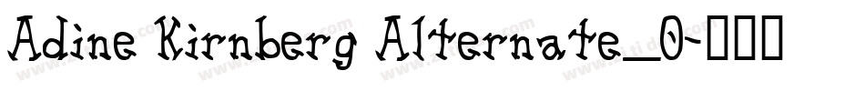 Adine Kirnberg Alternate_0字体转换